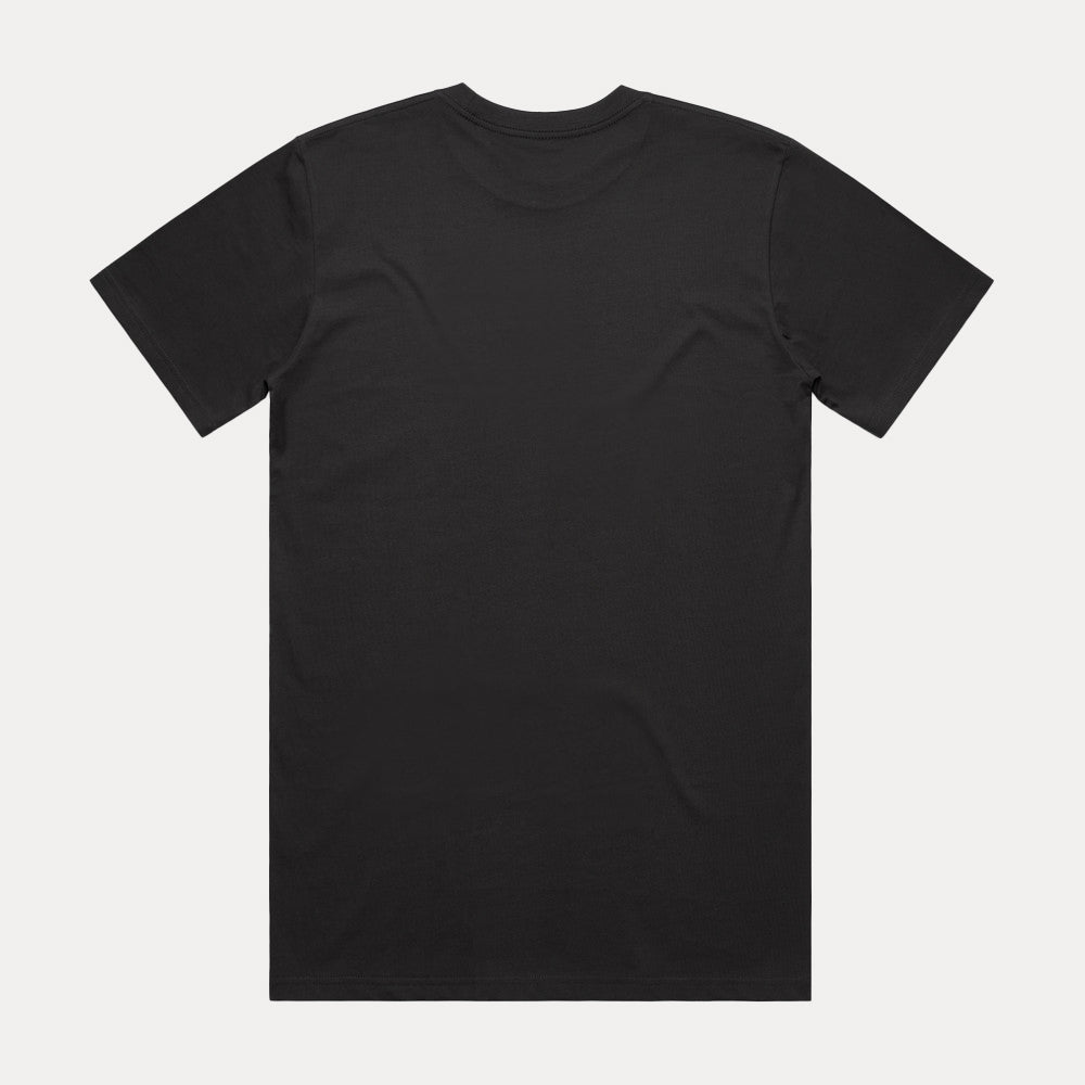 Brick logo tee - coal - back view