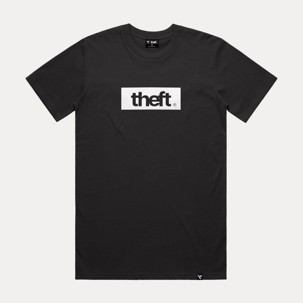 Brick logo tee - coal - front view
